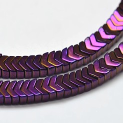 Frecce elettrodeposte non magnetici fili di perline di ematite sintetico&nbsp;G-I175-02