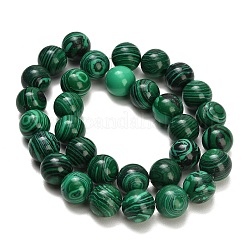 Brins de perles de malachite synthétiques teintes&nbsp;GG-CBA6382-A03-12mm