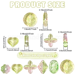 60 шт. 6 стиля двухцветные прозрачные акриловые бусины&nbsp;MACR-YW0004-09