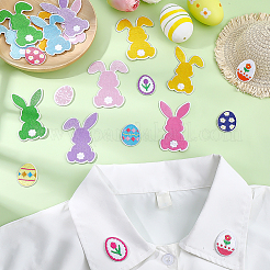 21 Stück 2 Stile Ostern Polyester Kleidung Patches&nbsp;PATC-ME0001-34