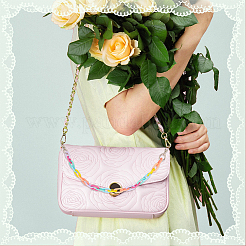 2 шт. 2 стильных акриловых цепных ручек для сумок цвета радуги&nbsp;AJEW-WR0001-68