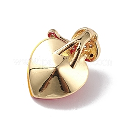 Pendenti in vero ottone placcato in oro 18k placcato in cremagliera con micro pavé di zirconi cubici trasparenti&nbsp;KK-C015-09G-06