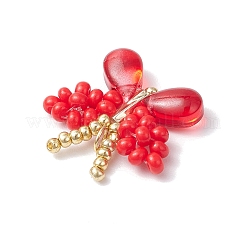 Подвески-бабочки из стеклянного бисера ручной работы&nbsp;PALLOY-MZ00685-04