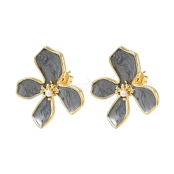 Boucles d'oreilles en laiton émaillé pour femme&nbsp;KK-CBA760A-11G-02