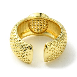 Открытые манжеты из латуни с микропаве кубический цирконий&nbsp;RJEW-K256-37G