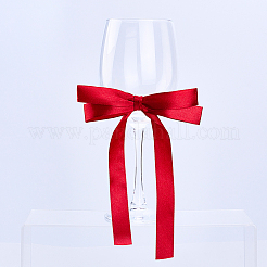 24 rond de serviette en ruban de satin polyester simple face avec nœud papillon&nbsp;HJEW-ME00170