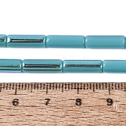 Chapelets de perles en verre opaque électrolytique&nbsp;EGLA-Q132-02A-F02