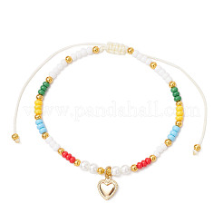 3шт 3 цвета регулируемые стеклянные круглые бусины плетеные наборы браслетов&nbsp;BJEW-MZ00187