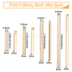 24 шт. 4-х размеров латунные подвески-стержни&nbsp;KK-CN0001-66