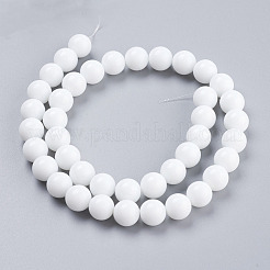 Abalorios opacas de vidrio hebras&nbsp;X-G-G027-R1-10mm
