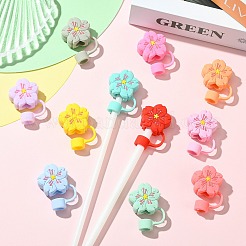 11шт 11-цветный силиконовый колпачок для соломинки&nbsp;SIL-CJ0002-80