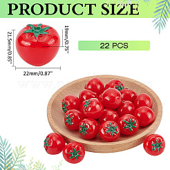 22шт непрозрачные бусины из смолы&nbsp;RESI-ME0001-15