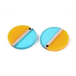 Подвески из прозрачной смолы и дерева&nbsp;RESI-T057-84