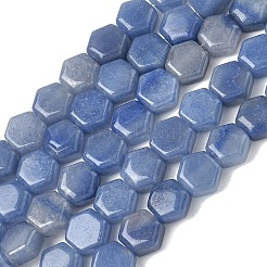 Fili di perline di avventurina blu naturale (tinta e riscaldata)&nbsp;G-G463-A03-8x9mm