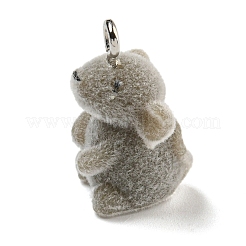 Милые подвески из флокированной смолы&nbsp;RESI-L043-01P-03