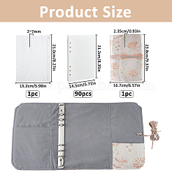 Agenda à feuilles mobiles en tissu&nbsp;AJEW-WH0077-241P-02