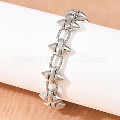 Punk-Armbänder aus Edelstahl 304 mit Nieten für Damen&nbsp;SA-H001-21P