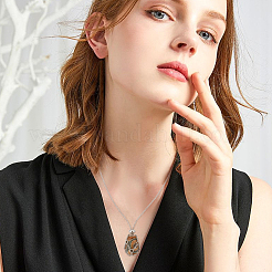 2 шт. ожерелье-мешок из нержавеющей стали 304 для изготовления самородков драгоценных камней&nbsp;NJEW-BBC0001-27A