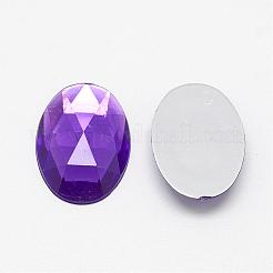 Акриловые горные хрусталь плоские задние кабошоны&nbsp;GACR-Q011-30x40-13