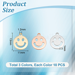 30шт 3 цвета латунные подвески&nbsp;KK-UN0001-62