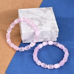 Stretch-Armbänder aus gefärbten natürlichen Selenitsäulenperlen für Frauen&nbsp;BJEW-I312-05E