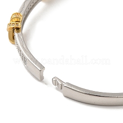 Стойки с латунными шарнирными браслетами с фианитами&nbsp;BJEW-D059-01P