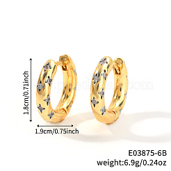 Orecchini a cerchio in ottone chiaro con zirconi cubici&nbsp;VM6429-3