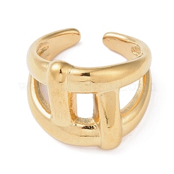 Кольцо из латуни с открытой манжетой&nbsp;LS-RJEW-R143-01G-G