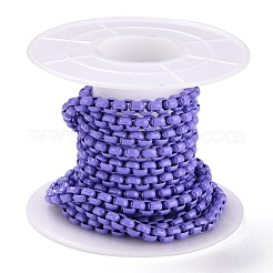 Chaînes de boîtes en laiton faites à la main peintes à la bombe écologiques&nbsp;KK-J276-17-P03