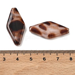 Undurchsichtige Acrylperlen mit Leopardenmuster-Imitation&nbsp;OACR-B052-06