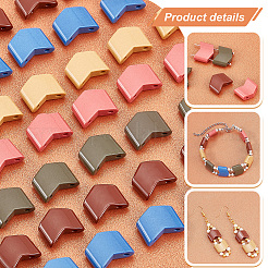 60шт. 5-х цветные пластиковые многожильные звенья&nbsp;FIND-PH0006-60