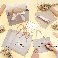 20 Stück Geschenktüten aus Papier in 3 verschiedenen Ausführungen mit goldfarbenem Polyesterband&nbsp;ABAG-WA0001-36C