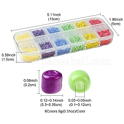 Стеклянные круглые бусины разных стилей&nbsp;SEED-FS0001-17