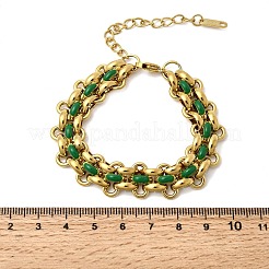 Браслеты-цепочки из эмалированной нержавеющей стали 304 для женщин&nbsp;BJEW-A152-03G