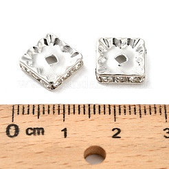 Abalorios de latón Diamante de imitación espaciador&nbsp;LS-KK-I362-01A-01S