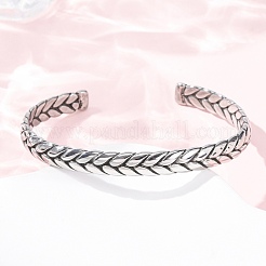 Ретро-браслеты-манжеты из хирургической нержавеющей стали 316&nbsp;BJEW-C142-14B-AS