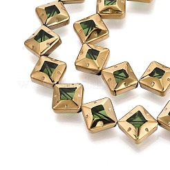 Стеклянные бусины с гальваническим покрытием &nbsp;EGLA-T021-24E