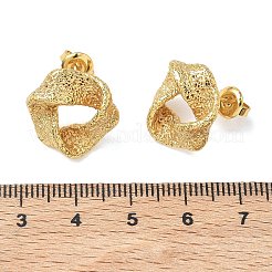 Strukturierte Ohrstecker aus Edelstahl 304 für Damen&nbsp;EJEW-K333-05G