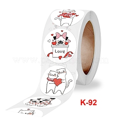 4 стиль круглые бумажные наклейки на тему дня святого валентина&nbsp;X-VALE-PW0001-099