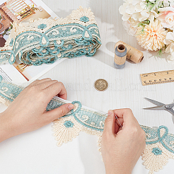 7.5 ярд полиэфирная цветочная кружевная отделка&nbsp;OCOR-OC0001-53A