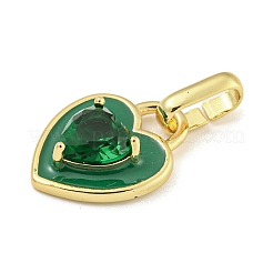 Подвески в форме сердца из латуни&nbsp;KK-Z053-28G