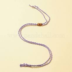 4 pièces 4 couleurs cordon de cire tressé macramé pochette collier faisant&nbsp;NJEW-FS0001-07