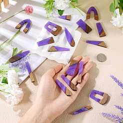 20шт 10 стиля подвески из смолы и дерева&nbsp;WOOD-TA0002-67A