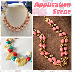 100 шт. 4-х цветные синтетические коралловые бусины&nbsp;CORA-SP0001-15