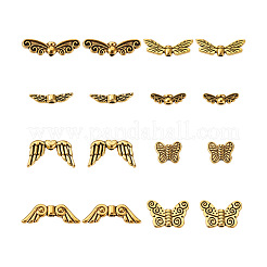 Сплавочные овальные бусины тибетского стиля &nbsp;TIBEB-CD0001-04AG