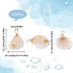 20 шт. подвески из натуральной спиральной медной проволоки&nbsp;FIND-SC0005-90