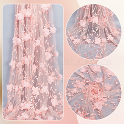 Polyester-Mesh-Stoff mit Blumenmuster&nbsp;DIY-WH0581-15