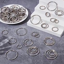 100 шт. 5-х стилевое железное соединительное кольцо&nbsp;IFIN-GO0001-04