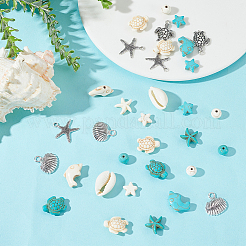 Ozean-Thema DIY synthetische türkisfarbene Perlen Schmuckherstellungs-Kits&nbsp;DIY-HY0002-08