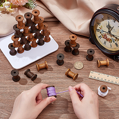 30 шт. 2-х цветные деревянные пустые катушки для проволоки&nbsp;TOOL-ME0001-04